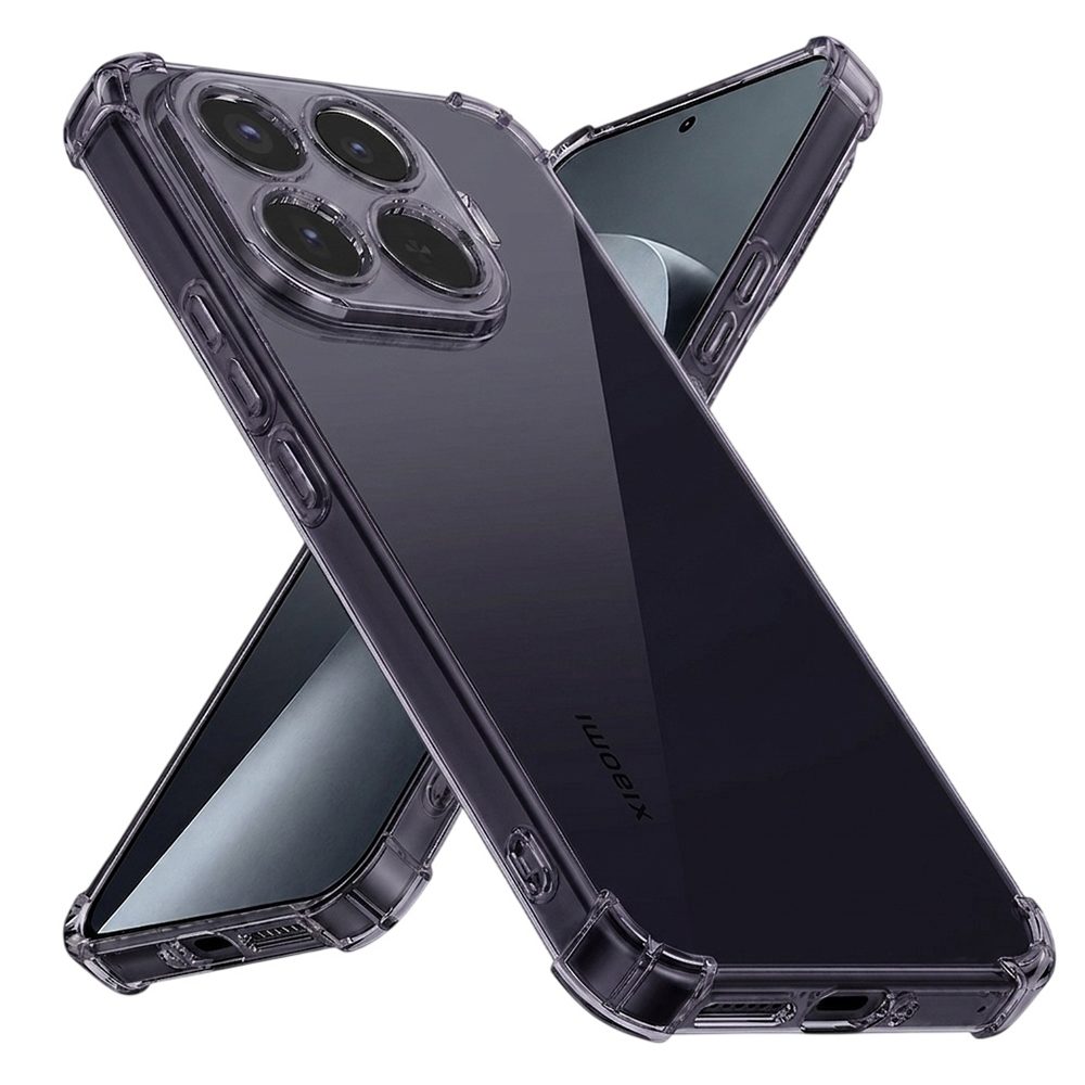 Husa transparentă Techsuit Shockproof, Xiaomi 17T Pro, negru fumuriu