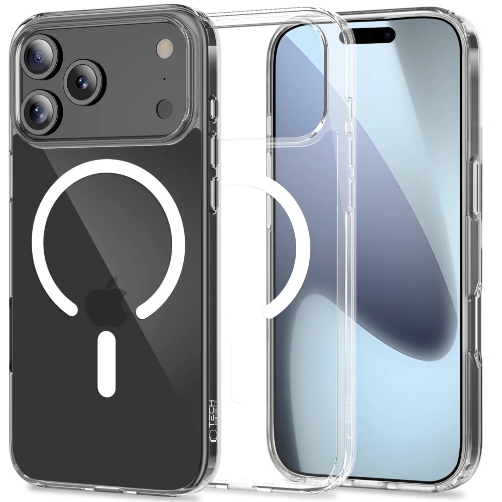 Tech-Protect Flexair Hybrid s MagSafe, iPhone 17 Pro Max, průhledný