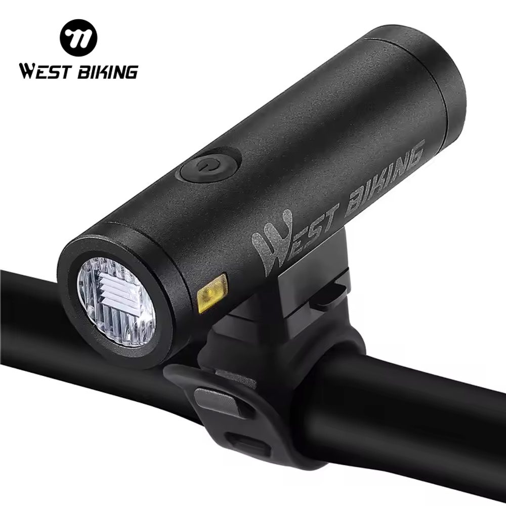 Levně West Biking Přední světlo na kolo 500 lm, 2000 mAh, IPX5, černé
