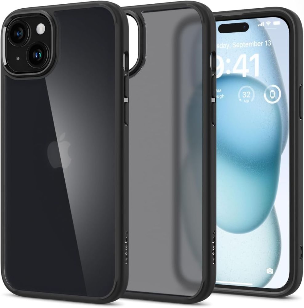 Spigen Ultra Hybrid Carcasă Hibrid Pentru Mobil, IPhone 15, Frost Black