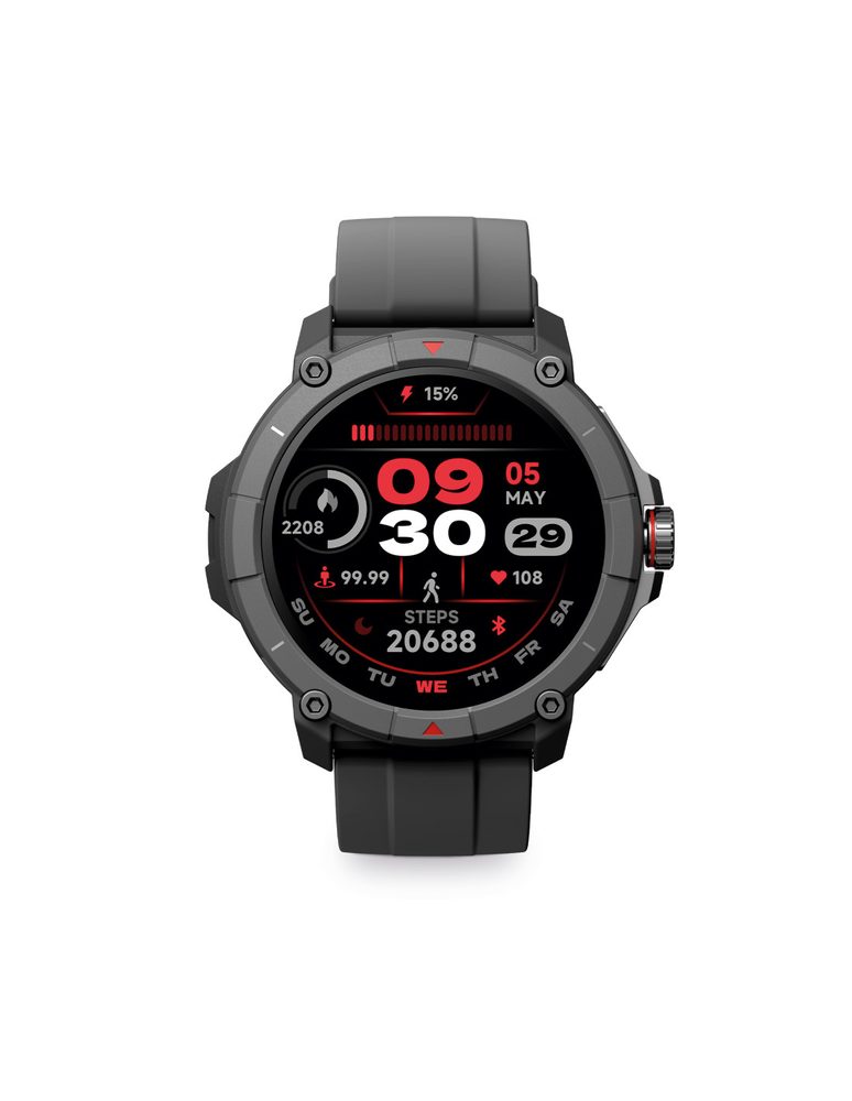 Ksix Compass Smartwatch GPS, čierne