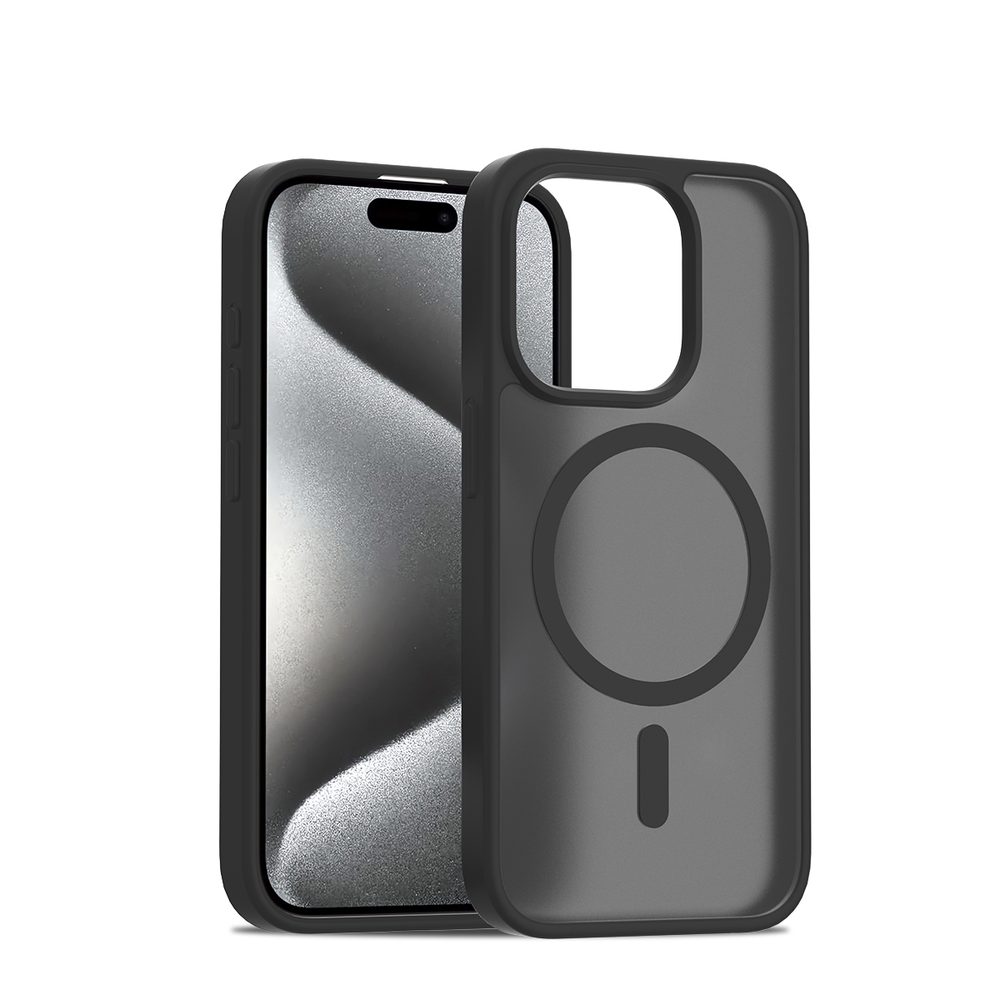 JP MagFit Colour MagSafe tok N52 mágnessel, iPhone 15 Pro, fekete