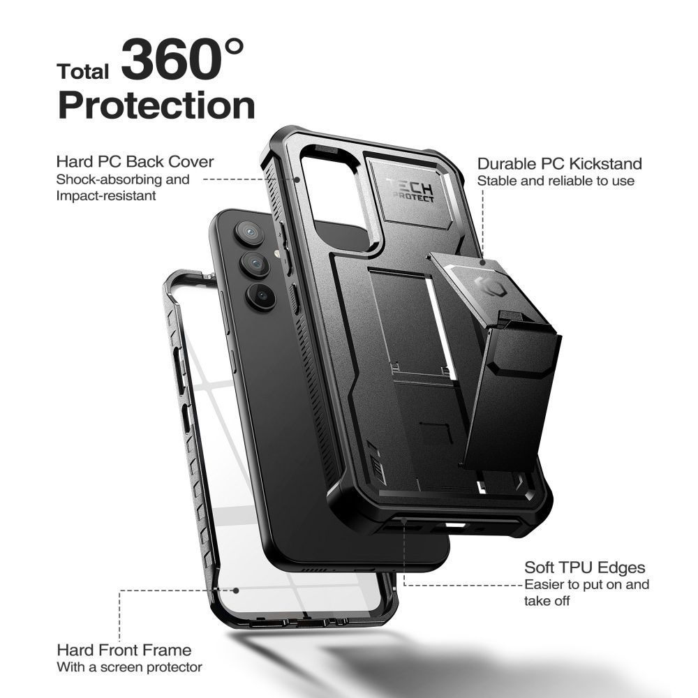 Tech-Protect Kevlar A Samsung Galaxy A54 5G Készülékhez, Fekete