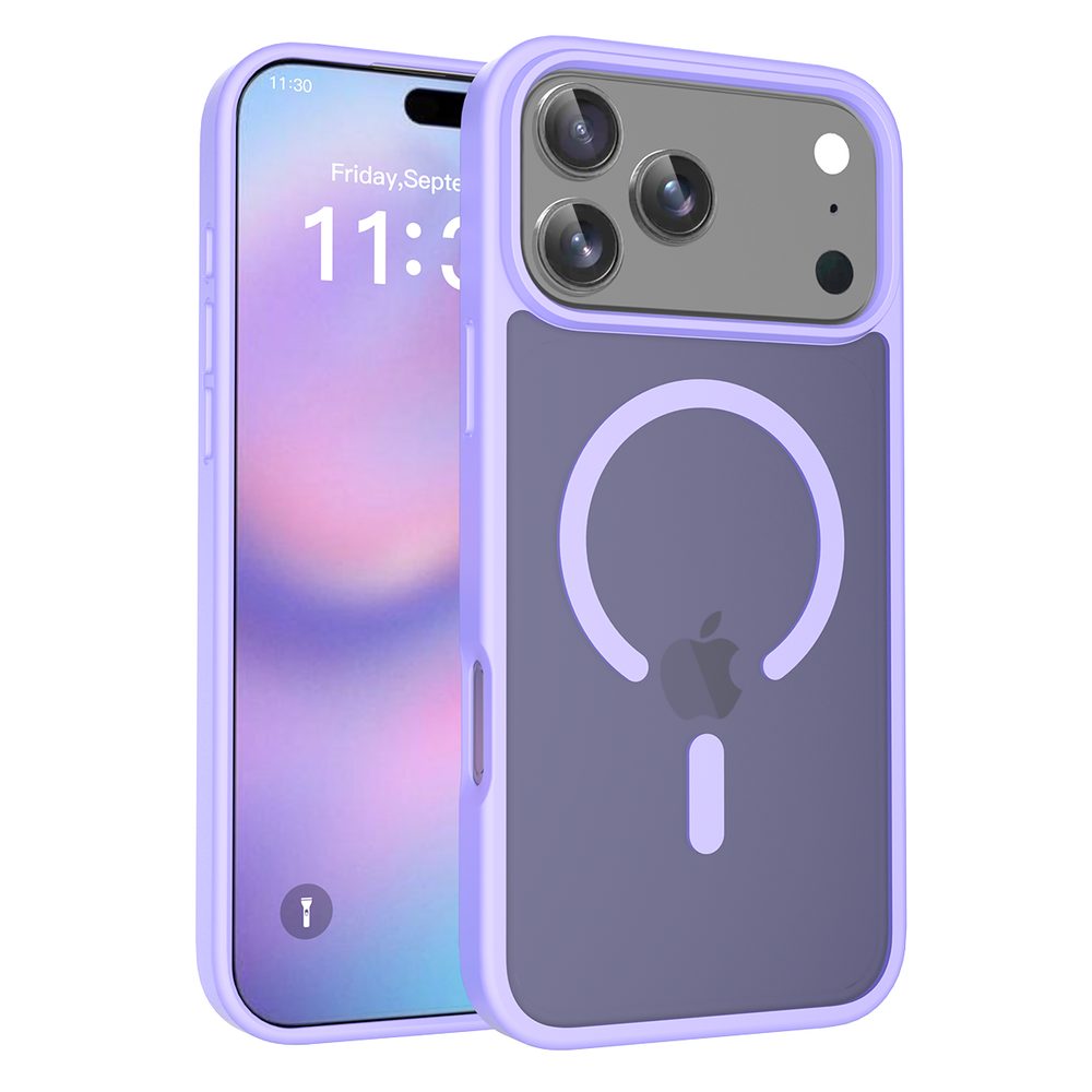JP MagFit Colour MagSafe obal s N52 magnetem, iPhone 17 Pro Max, fialový