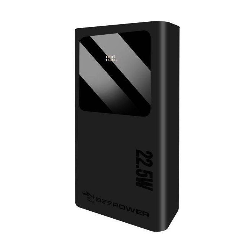 BEEPOWER Powerbanka 30000mAh, 22,5W, 2xUSB 3.0 + USB-C + Micro USB, BP-30PD, černá