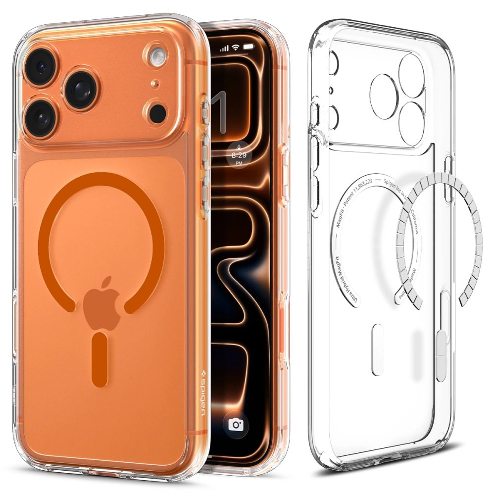 Levně Spigen Ultra Hybrid Mag s MagSafe, iPhone 17 Pro, oranžový