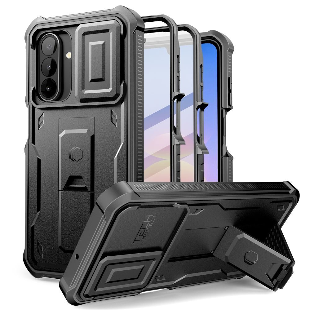 Husa Tech-Protect Kevlar Cam+, 2 bucăți, Samsung Galaxy A17 / A18 4G / 5G, neagră