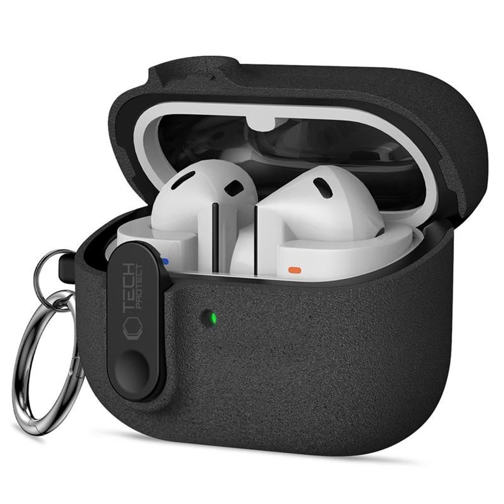 Levně Tech-Protect Slim Hook pouzdro, Samsung Galaxy Buds 3 / 3 FE / 3 Pro, černé