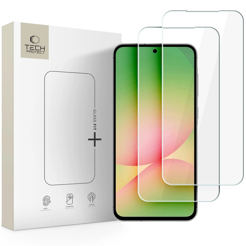 Levně Tech-Protect Tvrzené sklo Fit+ Samsung Galaxy A37 / A57 5G, průhledné, 2 kusy
