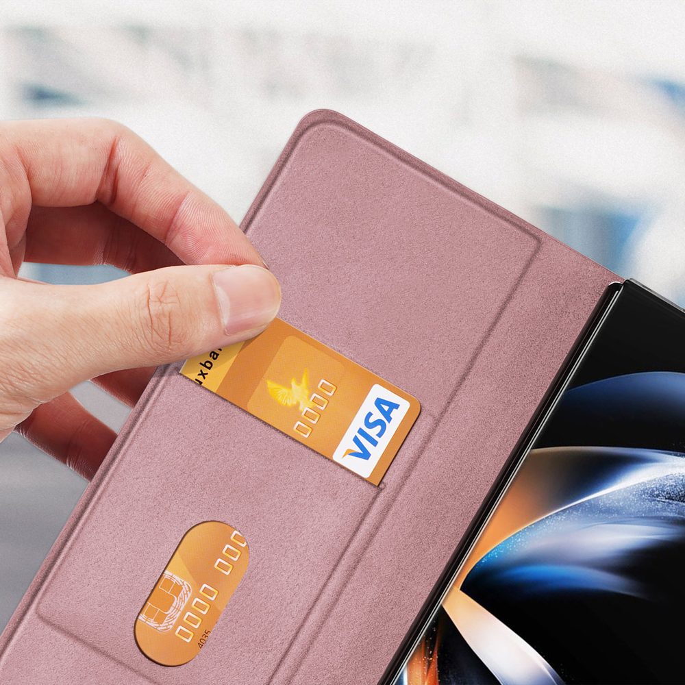 Dux Ducis Bril Wallet, Samsung Galaxy Z Fold5 5G, Rózsaszín