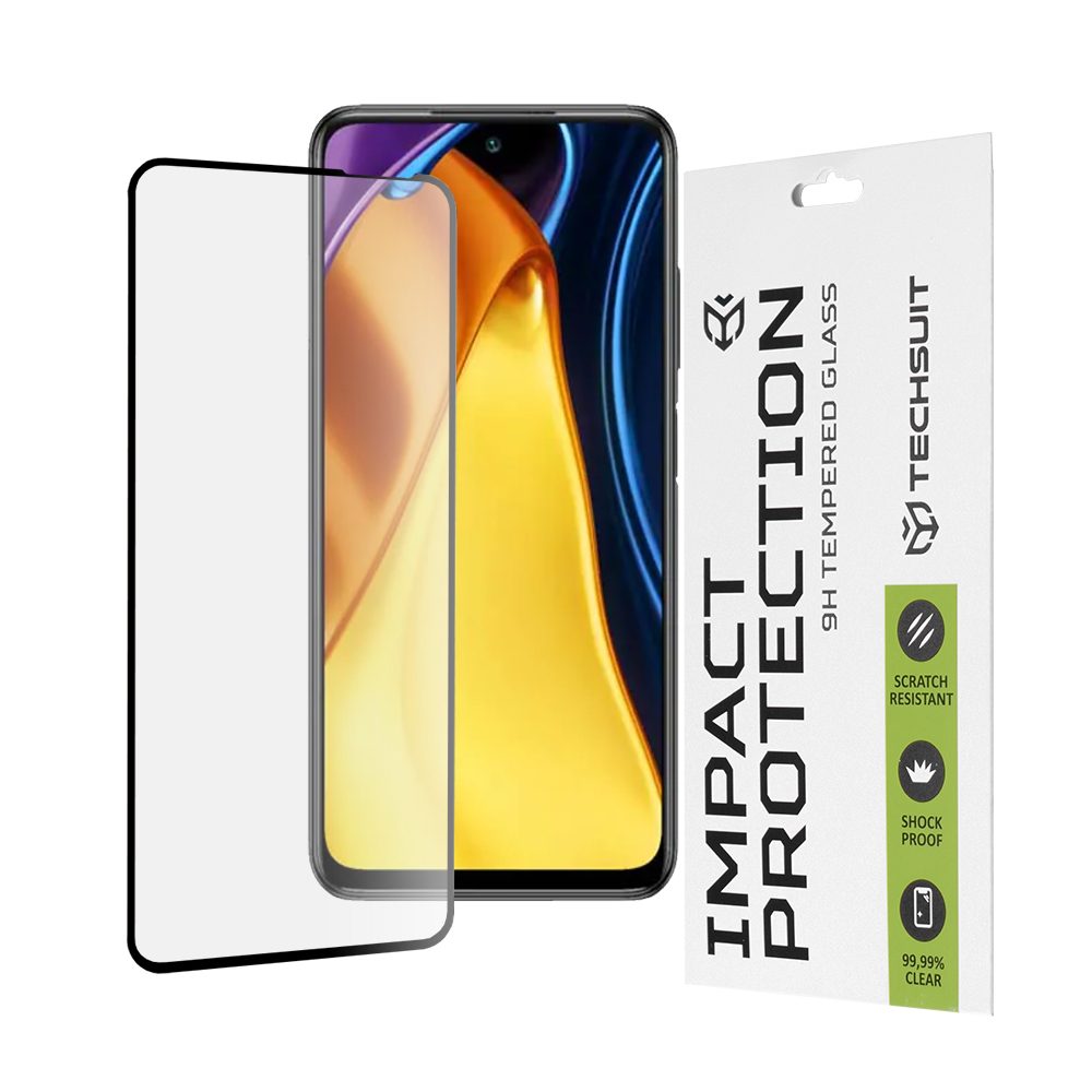 Techsuit 111D Zaštitno Kaljeno Staklo, Xiaomi Redmi Note 10 5G / Poco M3 Pro 5G, Crni