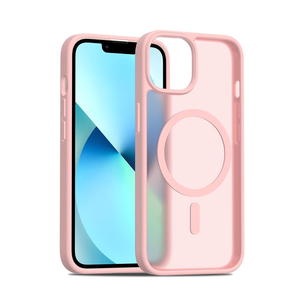 JP MagFit Colour MagSafe Husă cu magnet N52, iPhone 13 / 14, roz deschis
