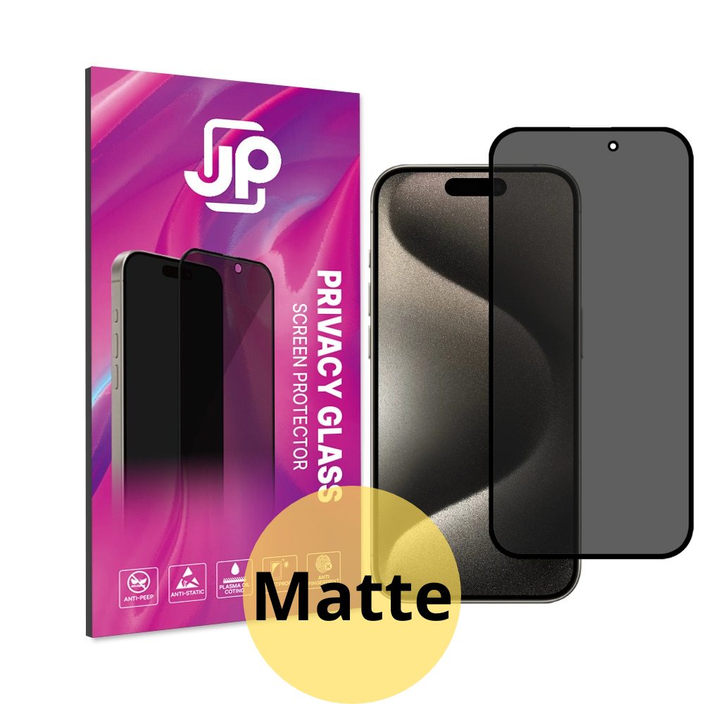 Levně JP Matte Privacy Tvrzené sklo, iPhone Air, černé