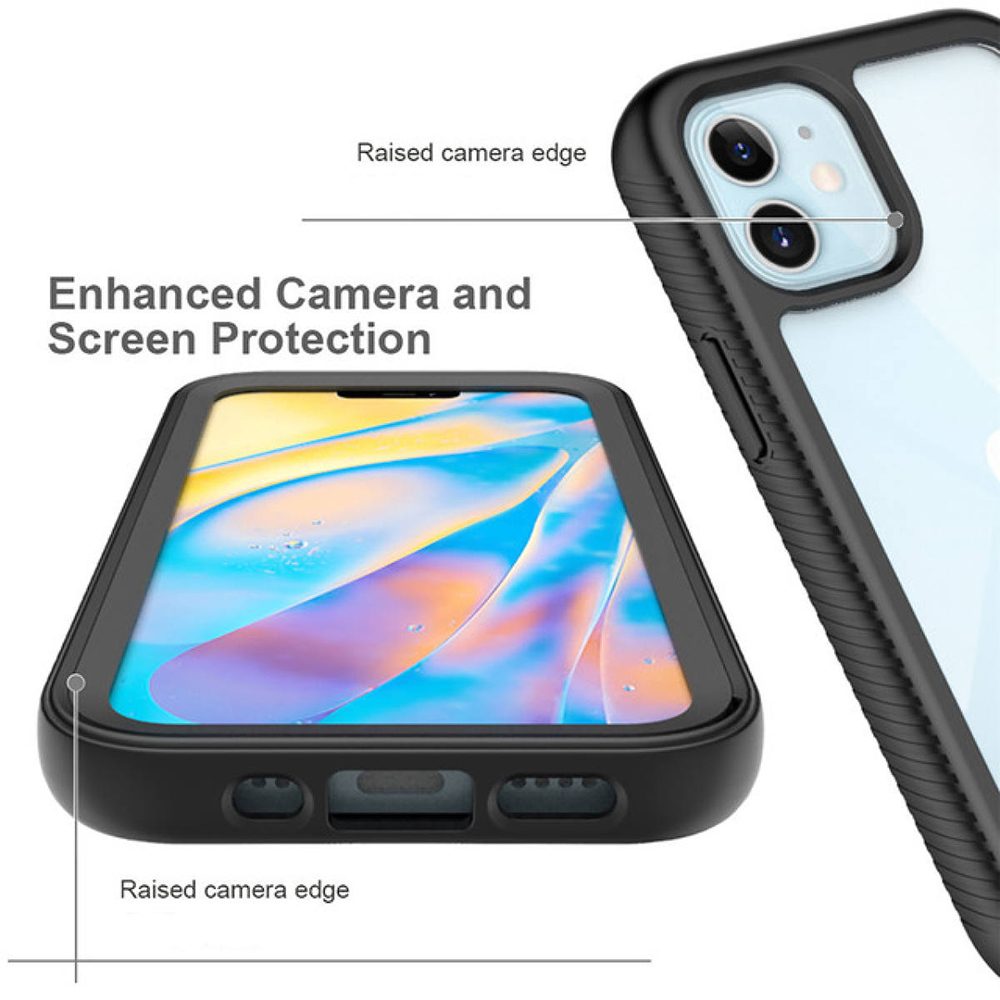 Techsuit Defense360 Pro + Zaščitna Folija, IPhone 12 Mini, črna