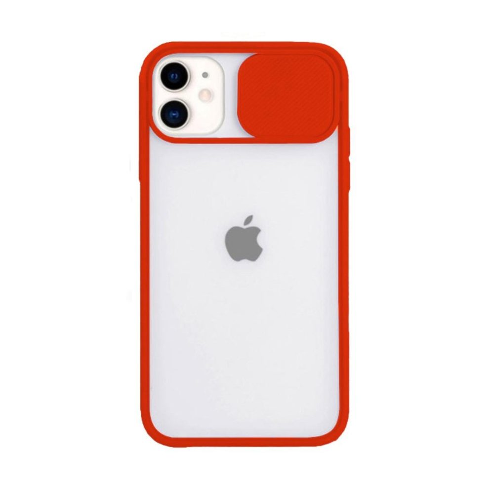 Husă Cu Capac Pentru Cameră, IPhone 13 Pro Max, Roșie