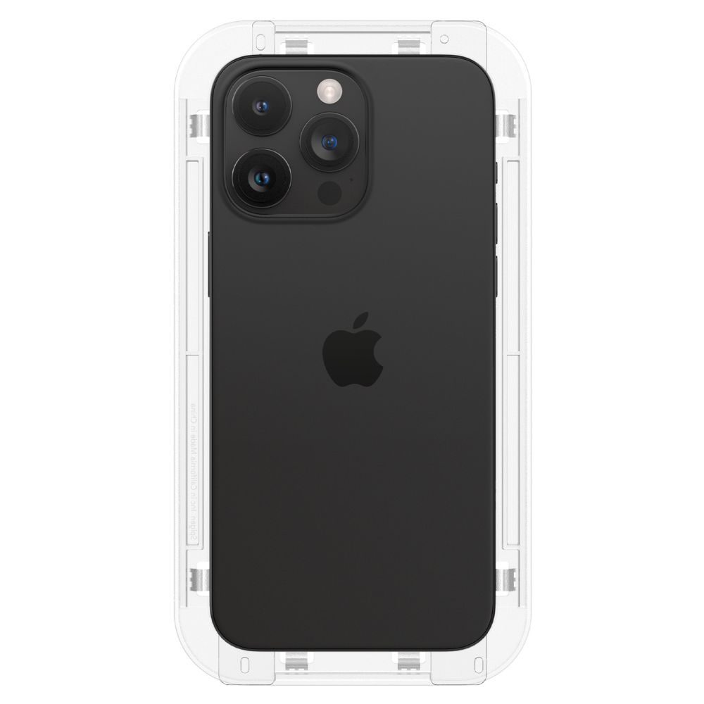 Spigen Glass.TR EZFit FC Cu Aplicator, Folie De Sticlă Securizată, IPhone 15 Pro Max, Neagră