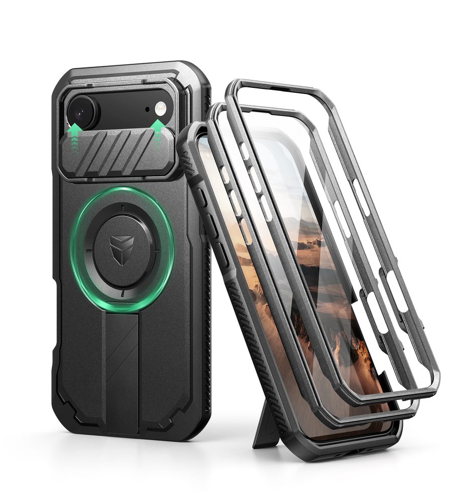 Levně Dexnor MagSafe 360 Kickstand Camprotector obal iPhone Air, černý