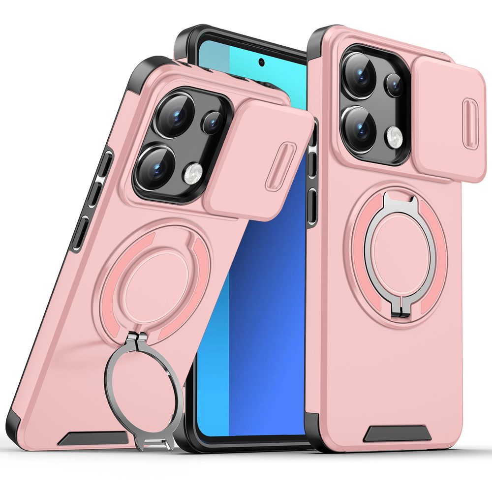 Levně Camslide Stand obal, Xiaomi Redmi Note 13 4G, růžový