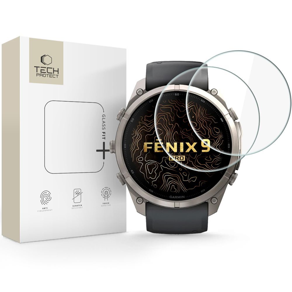 Tech-Protect Zaštitno kaljeno staklo Glass Fit+, Garmin Fenix 9 Pro (51 mm), 2 komada