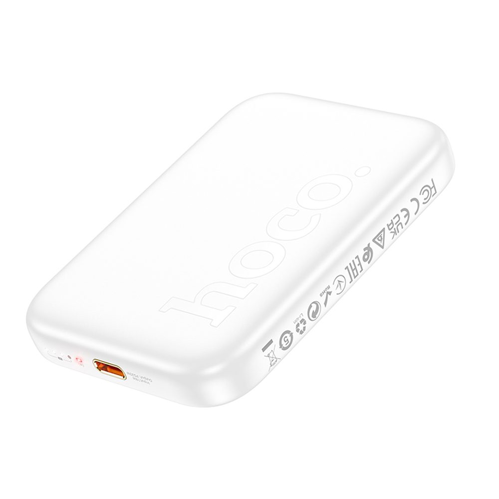 Hoco PowerBank Esteem J117, MagSafe Töltés, PD20W, QC3.0, 5000mAh, Fehér