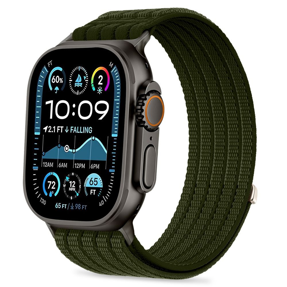 Tech-Protect Nylon Sport narukvica, Apple Watch 8 / 9 / 10 / 11 / 12 / SE / Ultra (44 / 45 / 46 / 49 mm), zelena