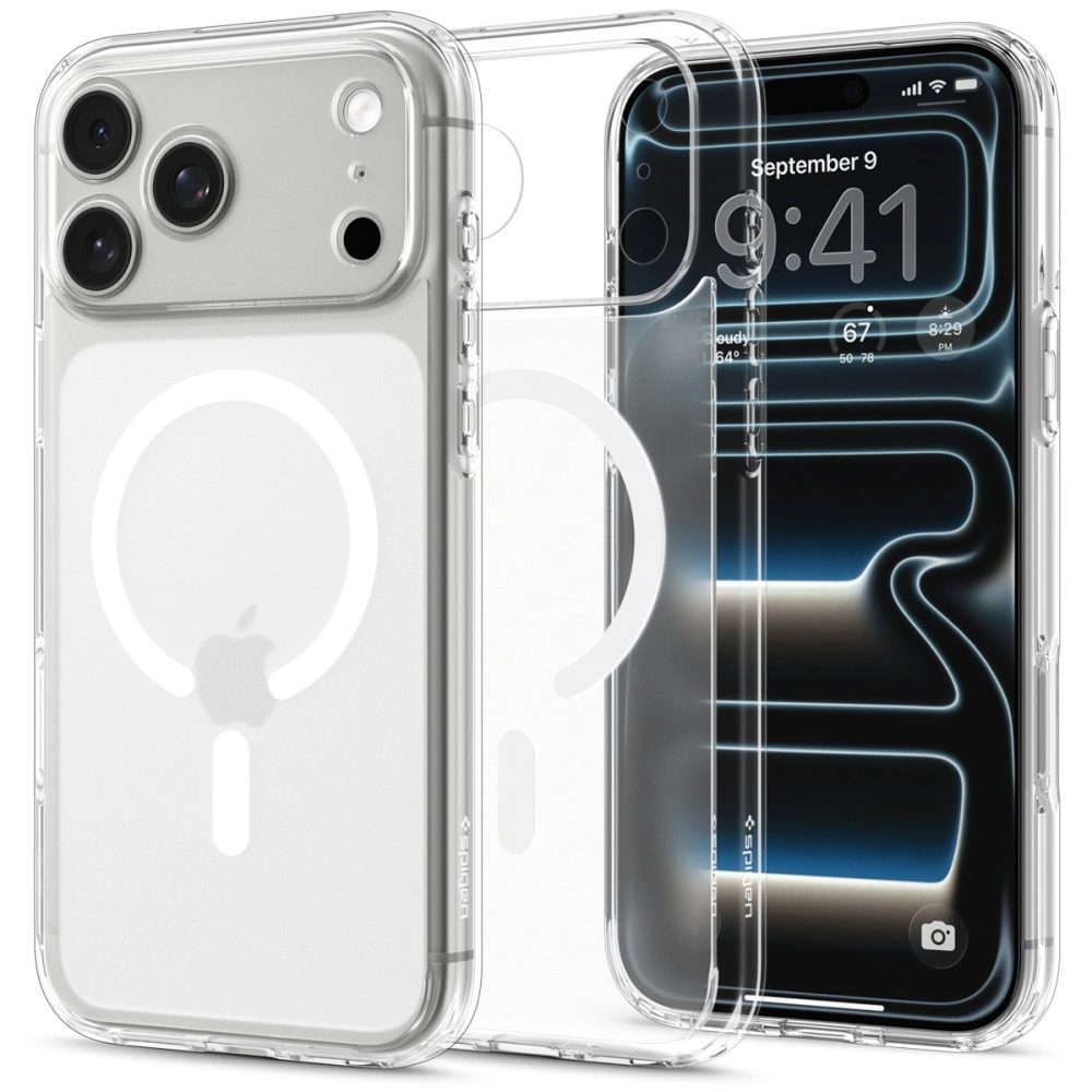 Spigen Ultra Hybrid Mag cu MagSafe, iPhone 17 Pro Max / 18 Pro Max, alb frost