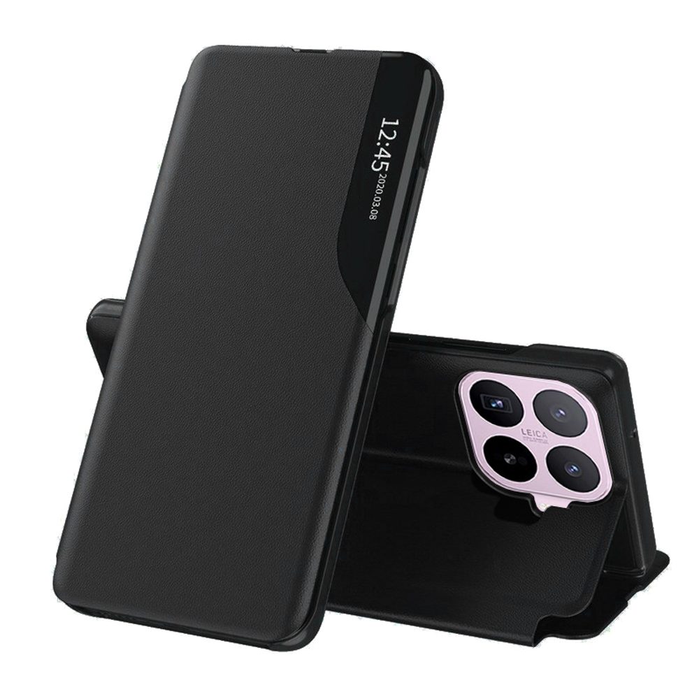 Husa Eco Leather View Case, Xiaomi 17T, negru