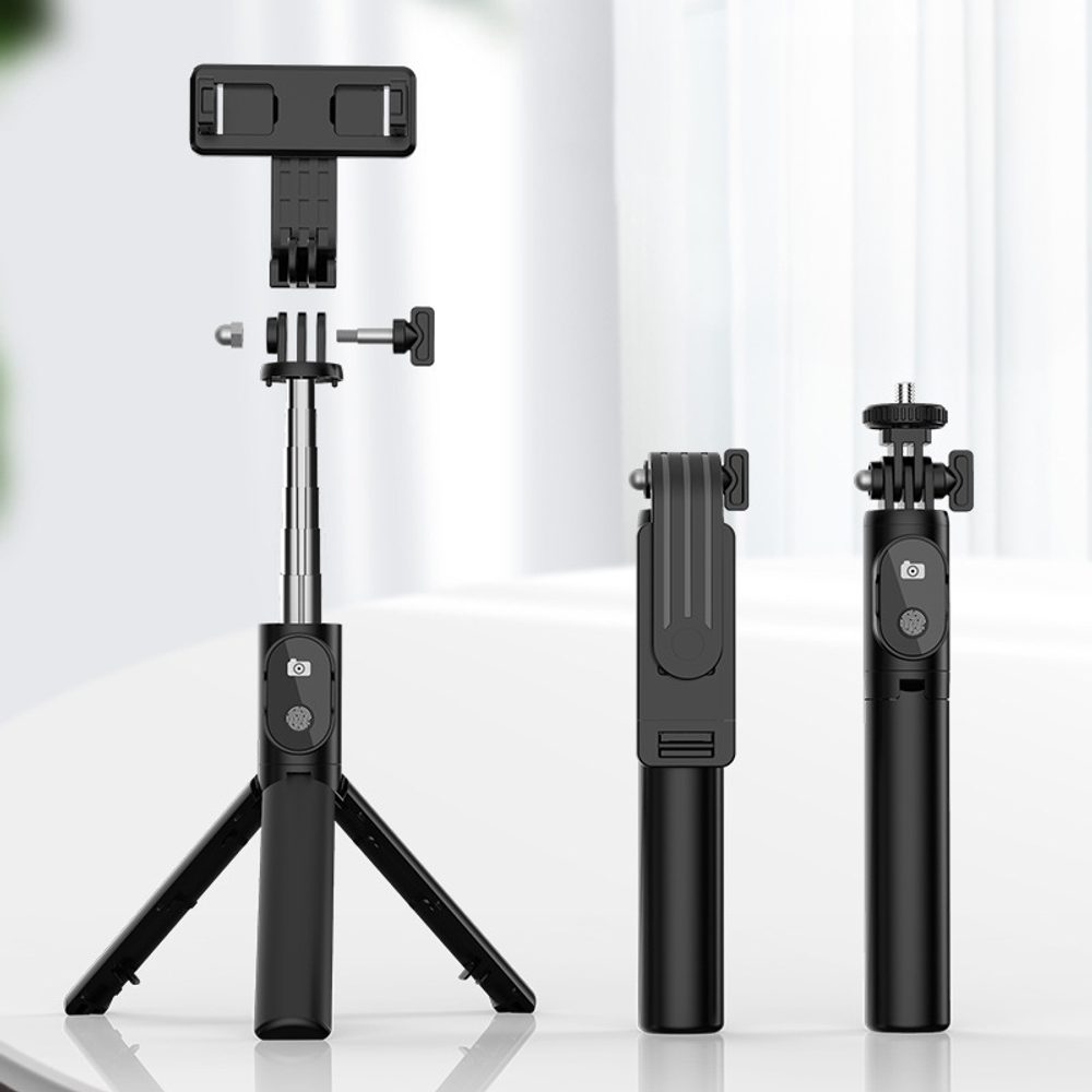 MINI P20S Selfie Stick S Odvojivim Bluetooth Daljinskim Upravljačem I Stativom, Crni