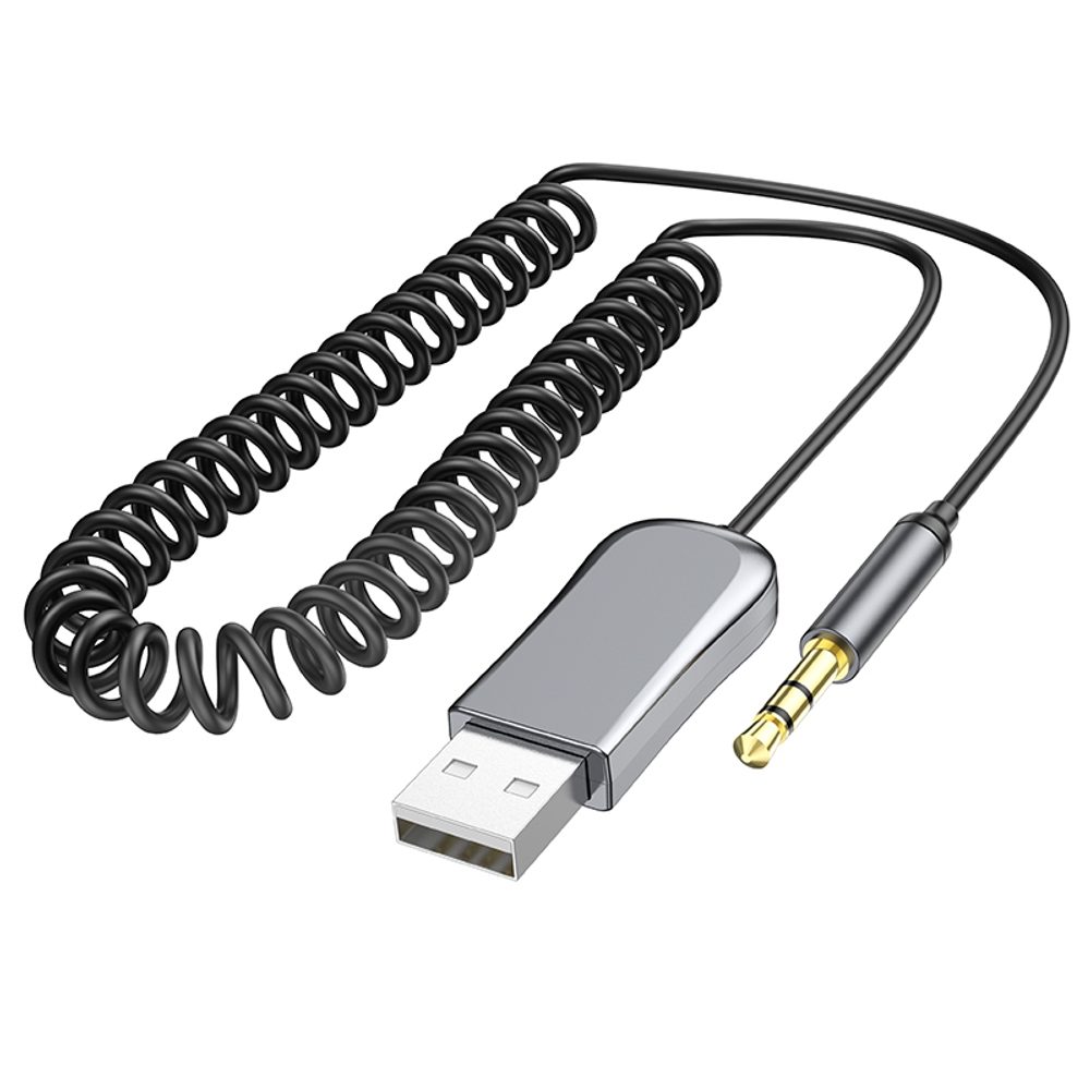 Borofone BC44 Bluetooth Audio Adaptér - USB Na 3,5mm Jack, šedý