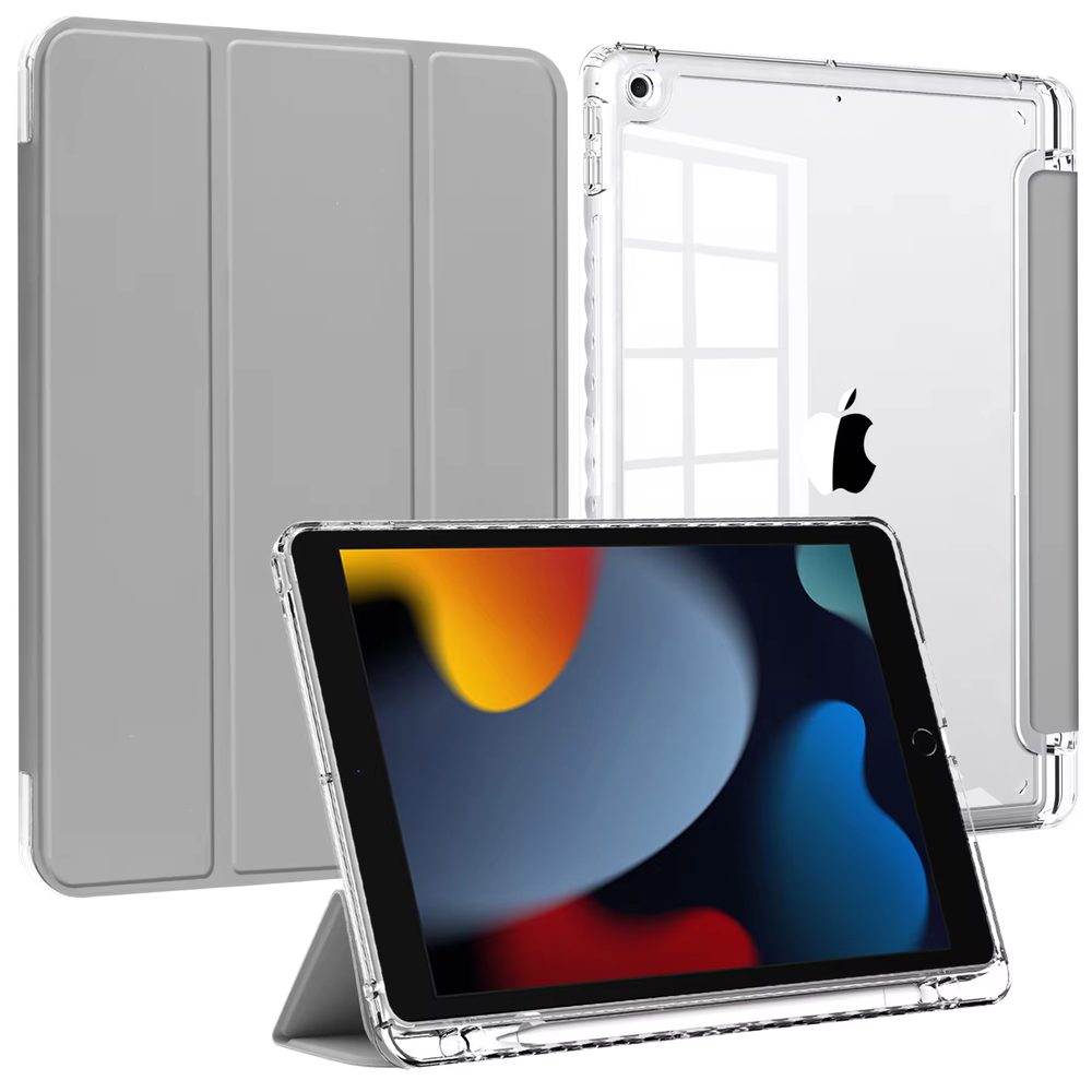 JP Tab case transparent pouzdro na tablet, iPad 10.2, 2019 / 2020 / 2021 (iPad 7 / 8 / 9), šedé