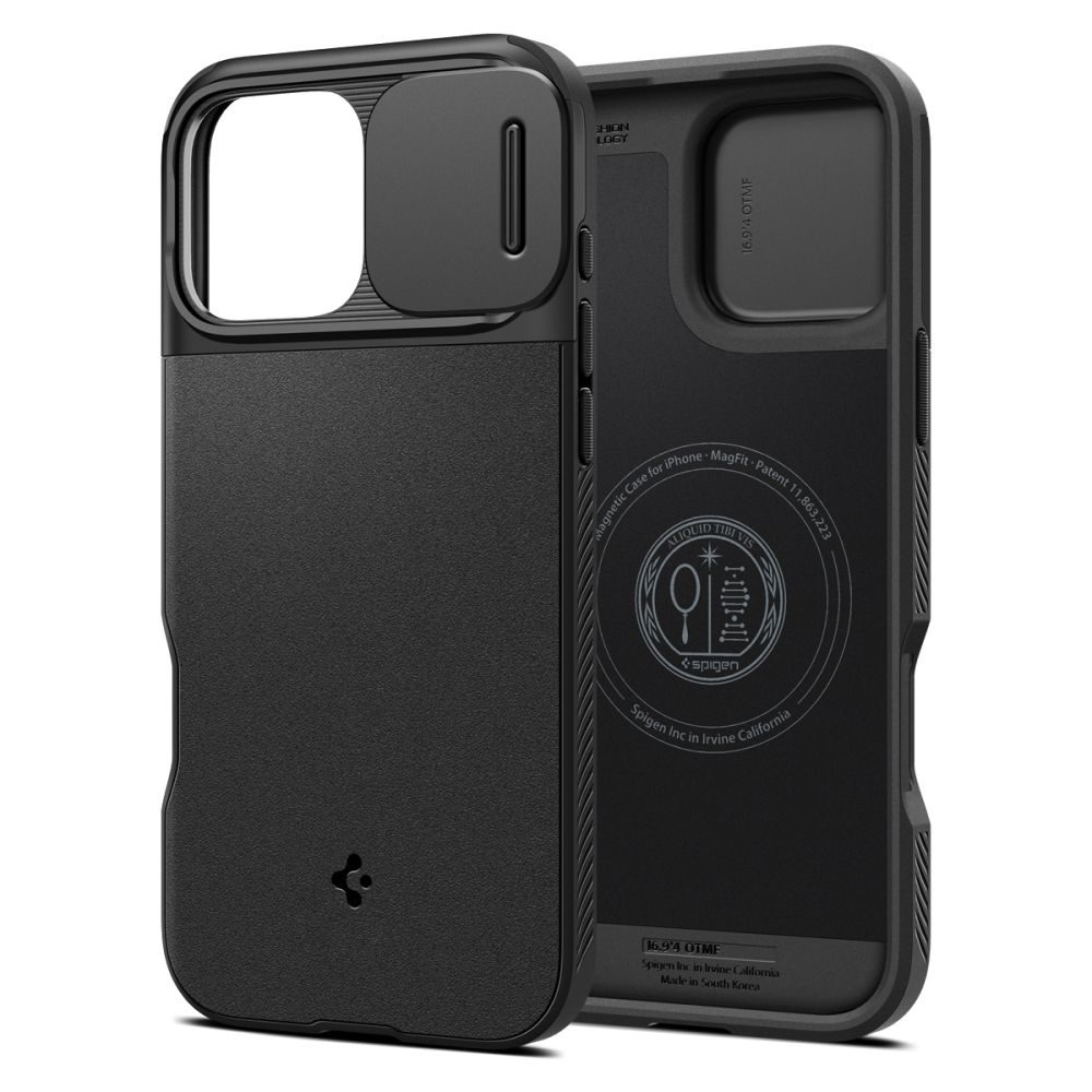 Spigen Optik Armor MagSafe, iPhone 16 Pro, fekete