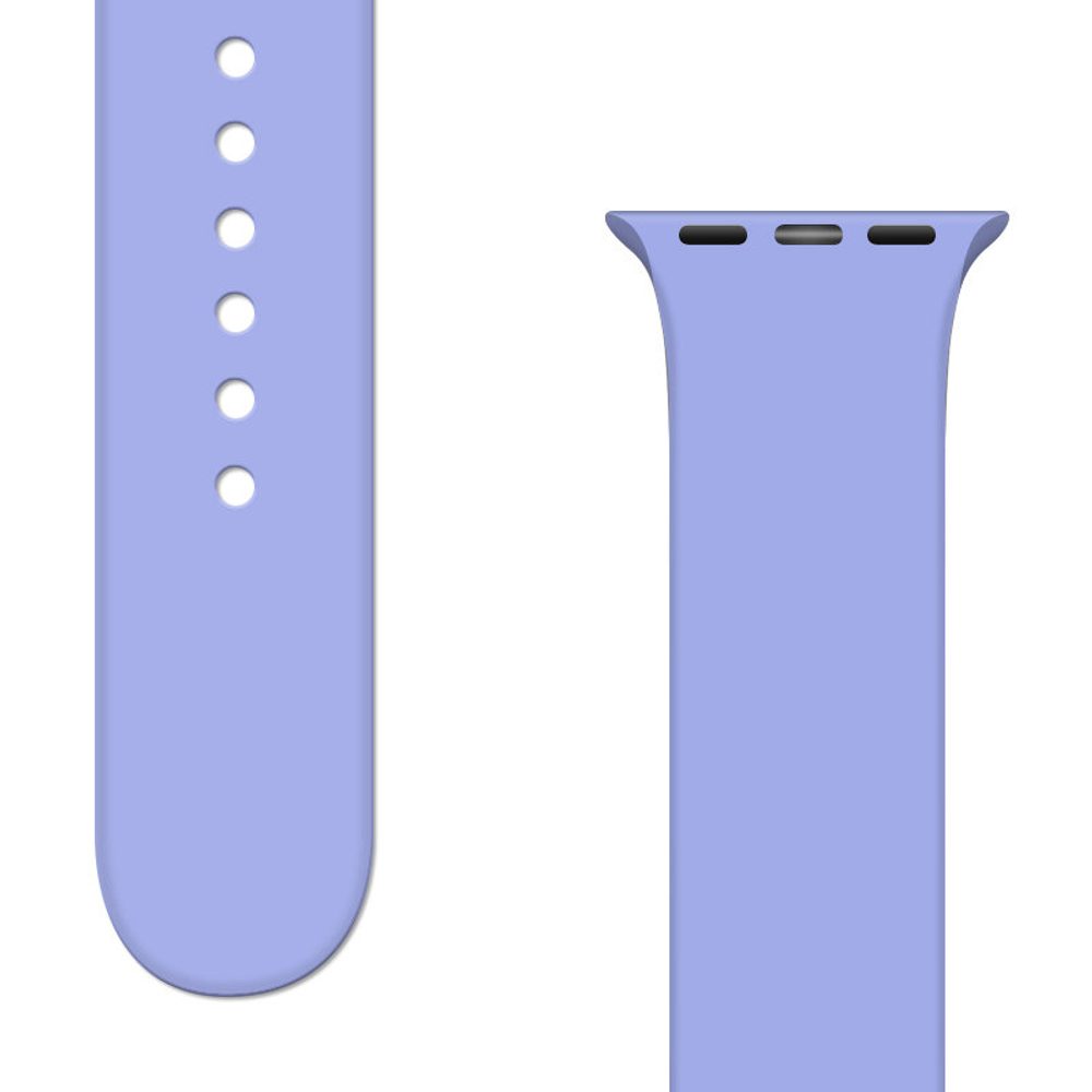 Silikonový řemínek APS Apple Watch 2 / 3 / 4 / 5 / 6 / 7 / 8 / SE (42, 44, 45 mm), fialový