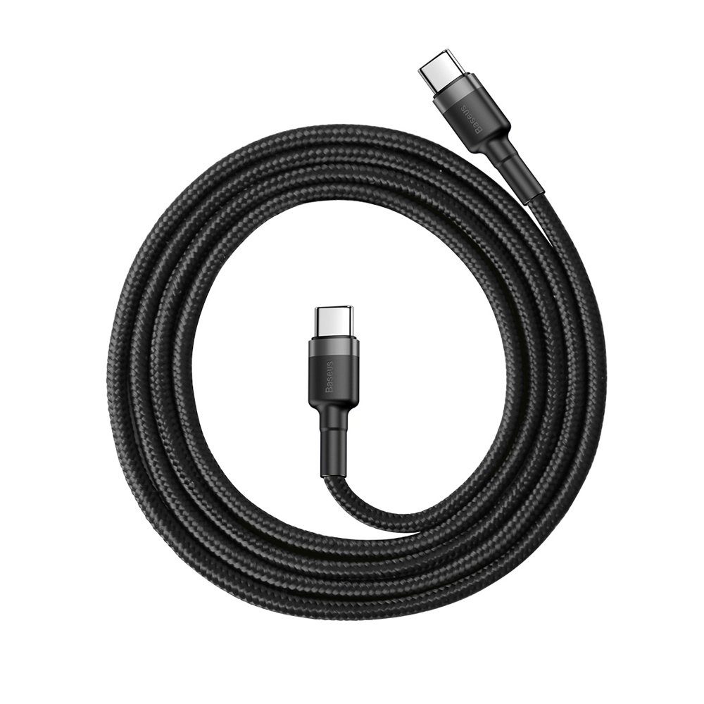 Baseus Cafule Kábel, USB-C, Fekete és Szürke, 1 M (CATKLF-GG1)