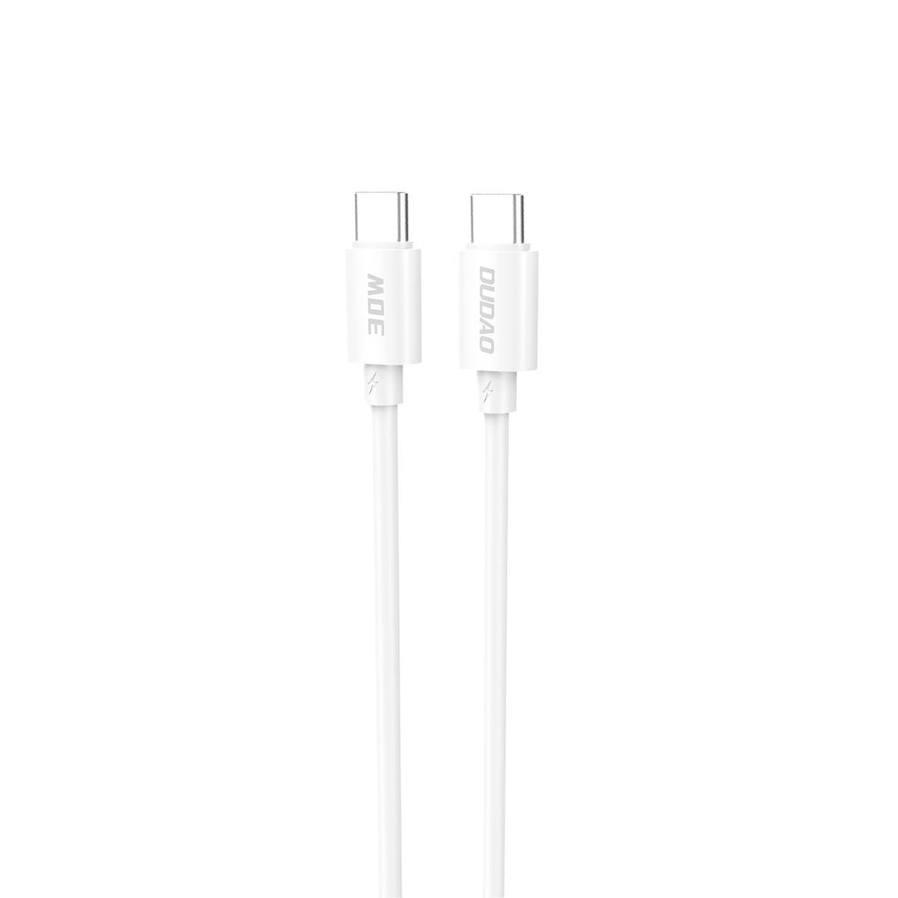 Dudao L4C kábel USB-C - USB-C, 30W, 1,2 m, biely