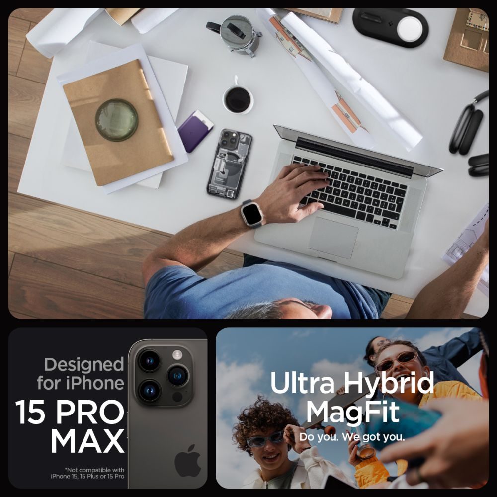 Spigen Ultra Hybrid Mag Z MagSafe, IPhone 15 Pro Max, Nič Ena