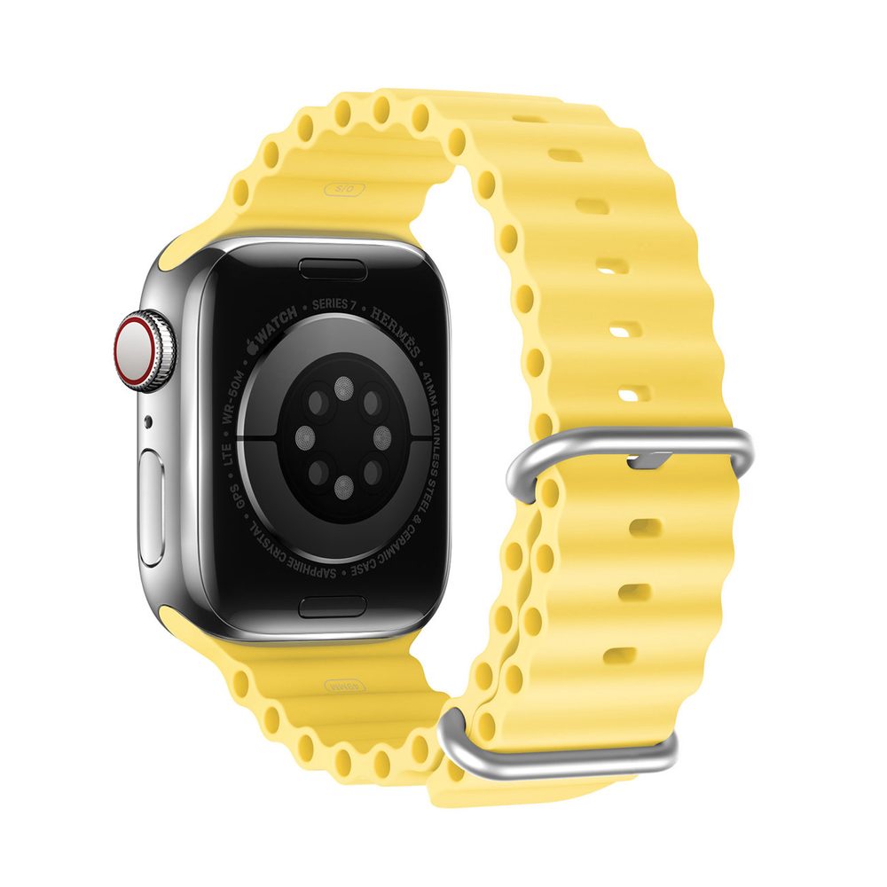 Pašček Dux Ducis, Apple Watch 8 / 7 / 6 / 5 / 4 / 3 / 2 / SE (45 / 44 / 42 Mm), Rumen
