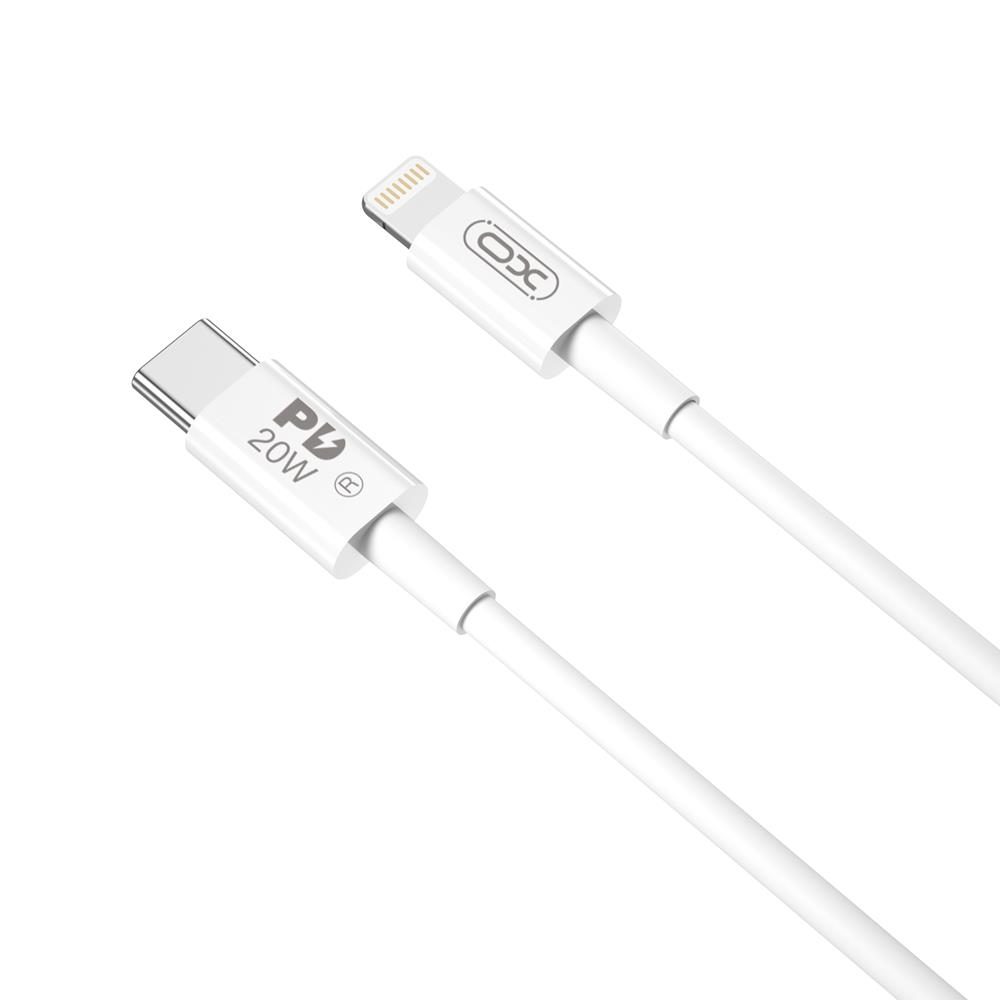 Levně XO kabel NB-Q189A PD USB-C - Lightning, 1 m, bílý