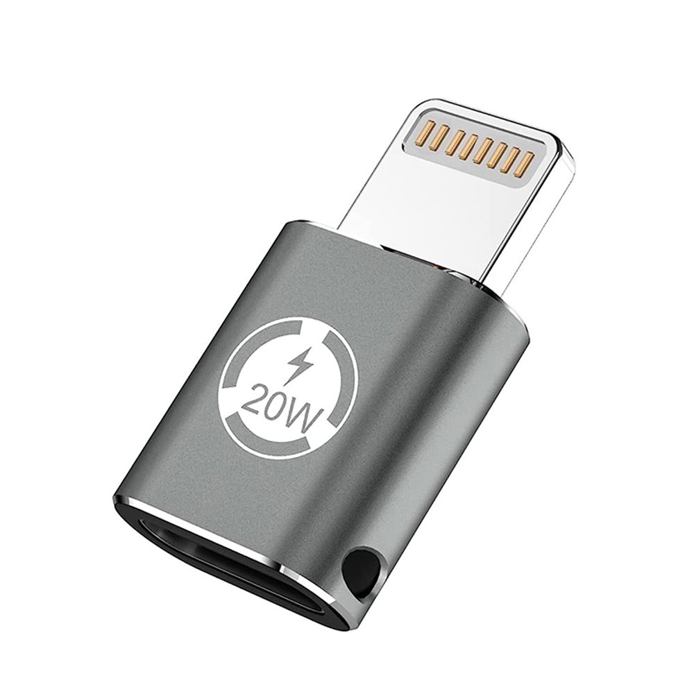 Levně Techsuit Premium OTG adaptér TitanCoreX (A11) USB-C - Lightning, šedý