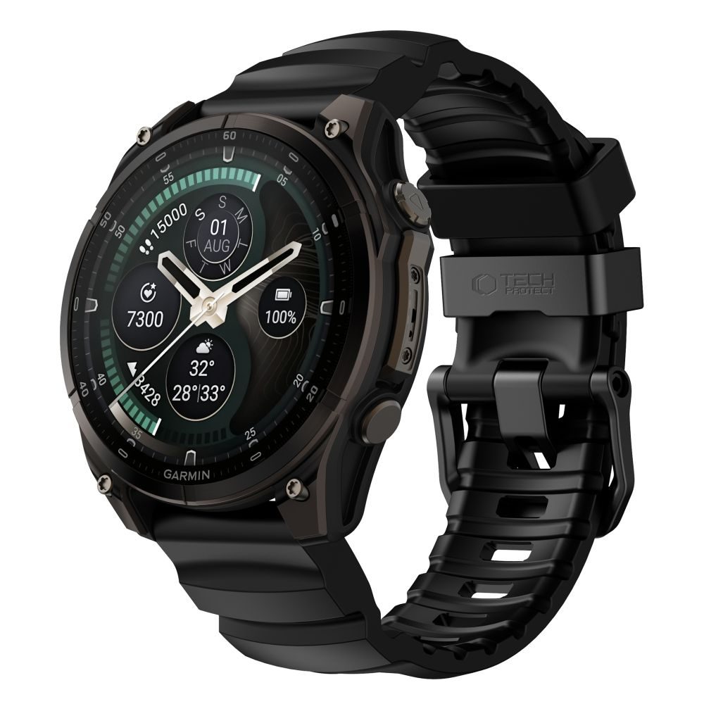 Curea Tech-Protect Motion, Garmin Fenix 5X / 5X Plus / 6X / 6X Pro / 7X / 8 / 8 Pro / 9 / 9 Pro (51 mm), negru