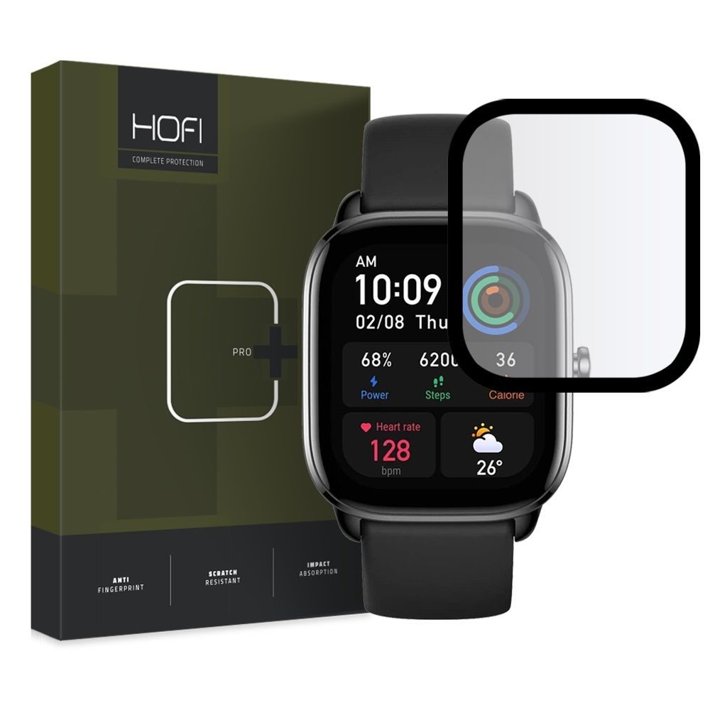 Hofi Hybrid Pro+ Folie De Sticlă Securizată, Amazfit GTS 4 Mini, Negru