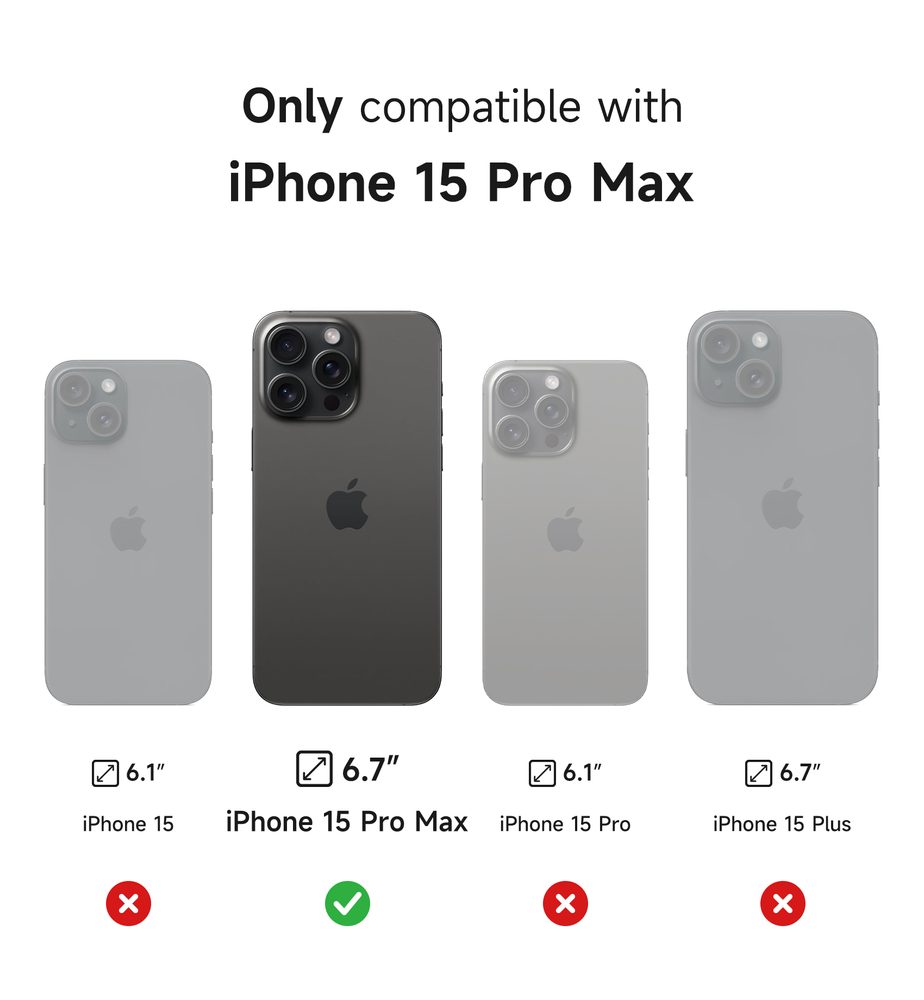 Suritch MagSafe Kickstand Camprotector obal iPhone 15 Pro Max, čierny