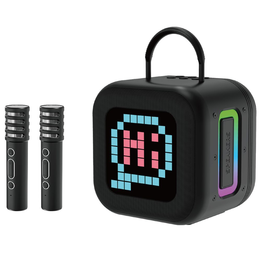 Blavec WS-09 Set karaoke portabil cu 2 microfoane, 10 W, negru