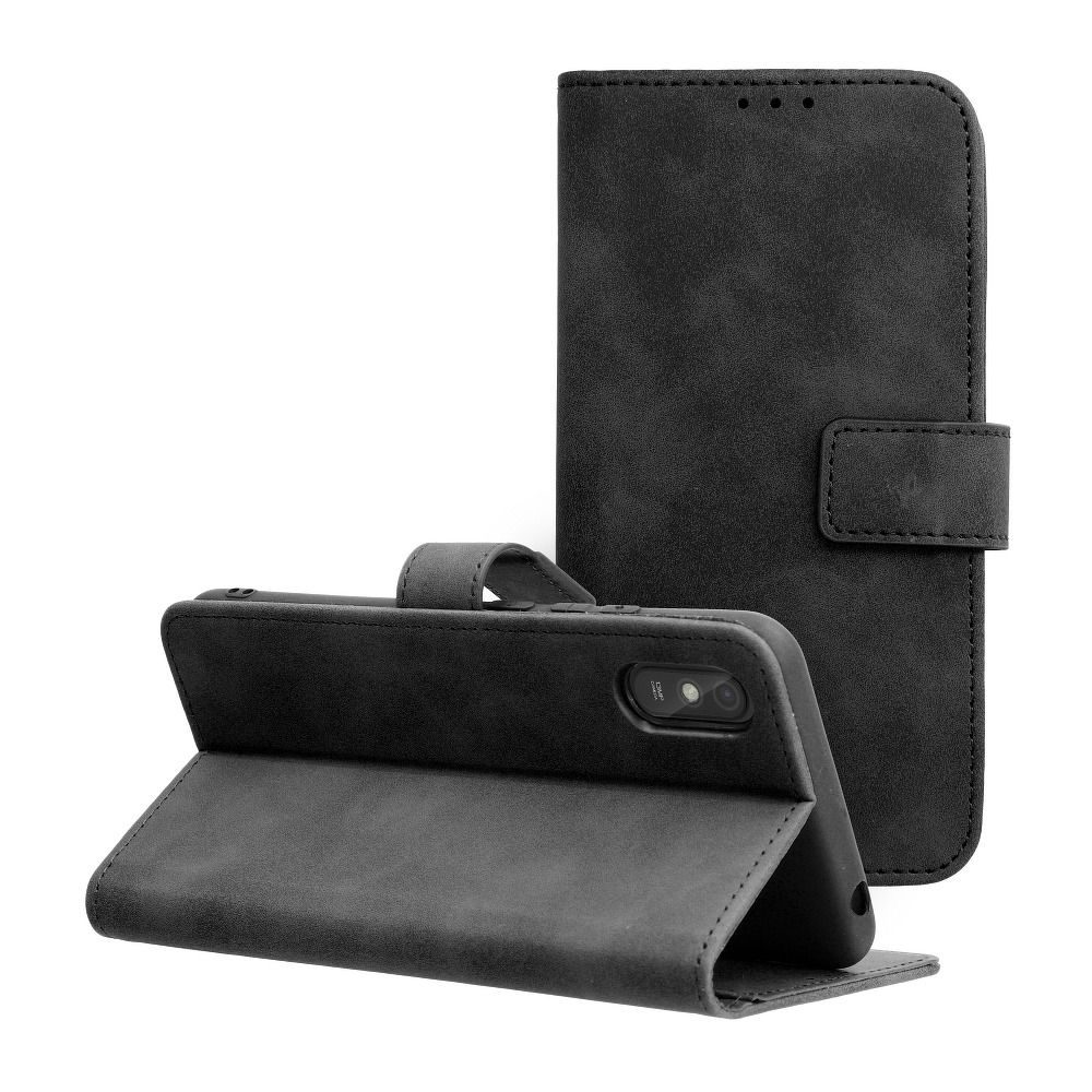 Husă tip portofel Tender, Xiaomi Redmi 9AT / 9A, neagră