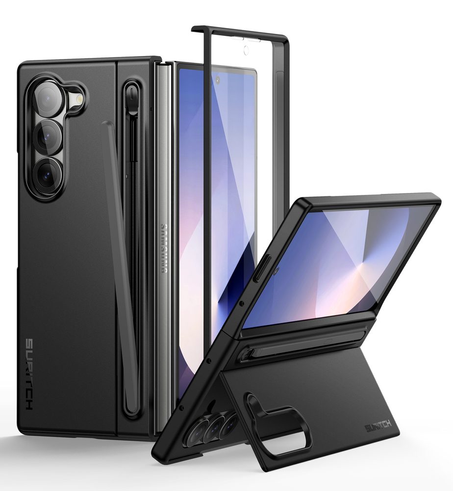 Suritch 360 Kickstand borító Samsung Galaxy Z Fold 6, fekete