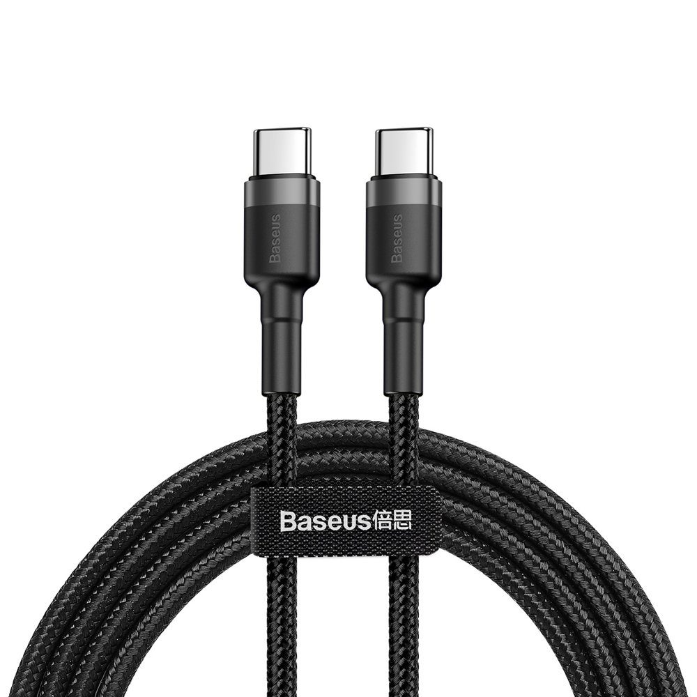 Baseus Cafule Kábel, USB-C, Fekete és Szürke, 1 M (CATKLF-GG1)