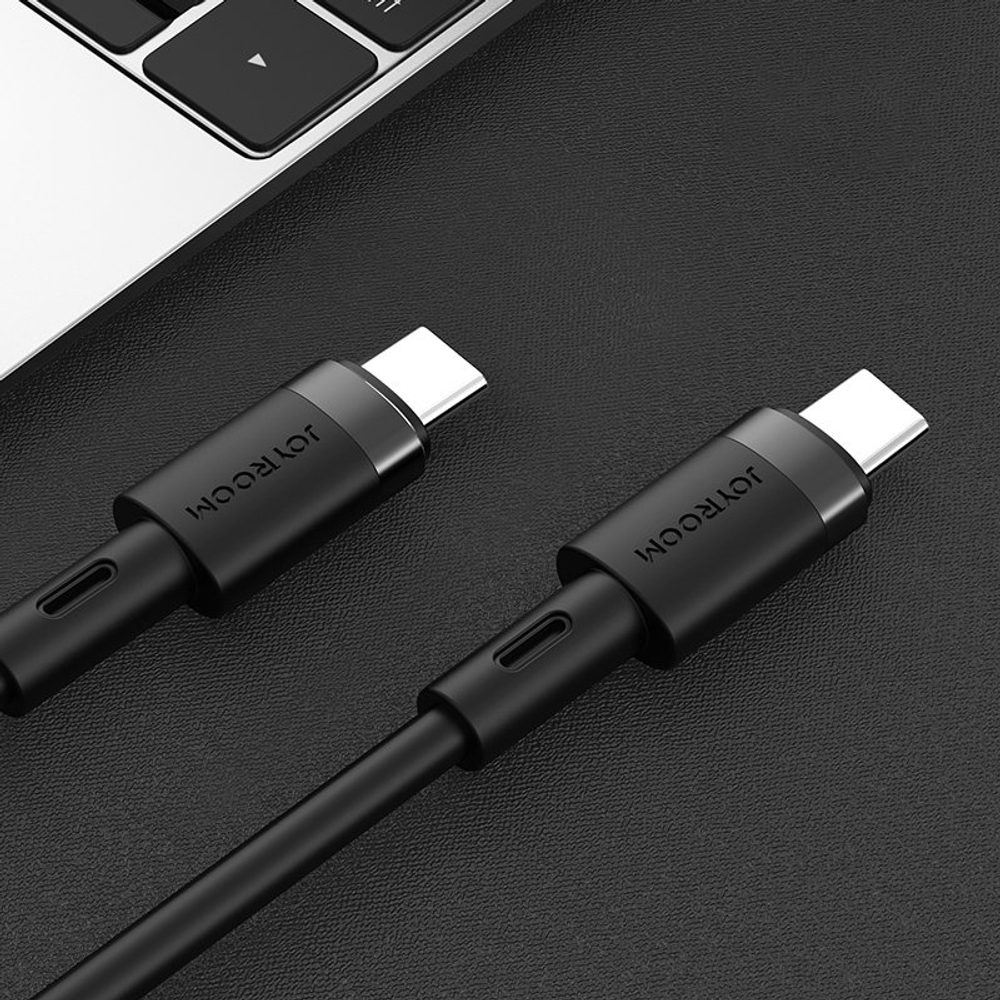 Joyroom USB-C USB-C Kábel, 3A, 1,8m, Fekete (S-1830N9)