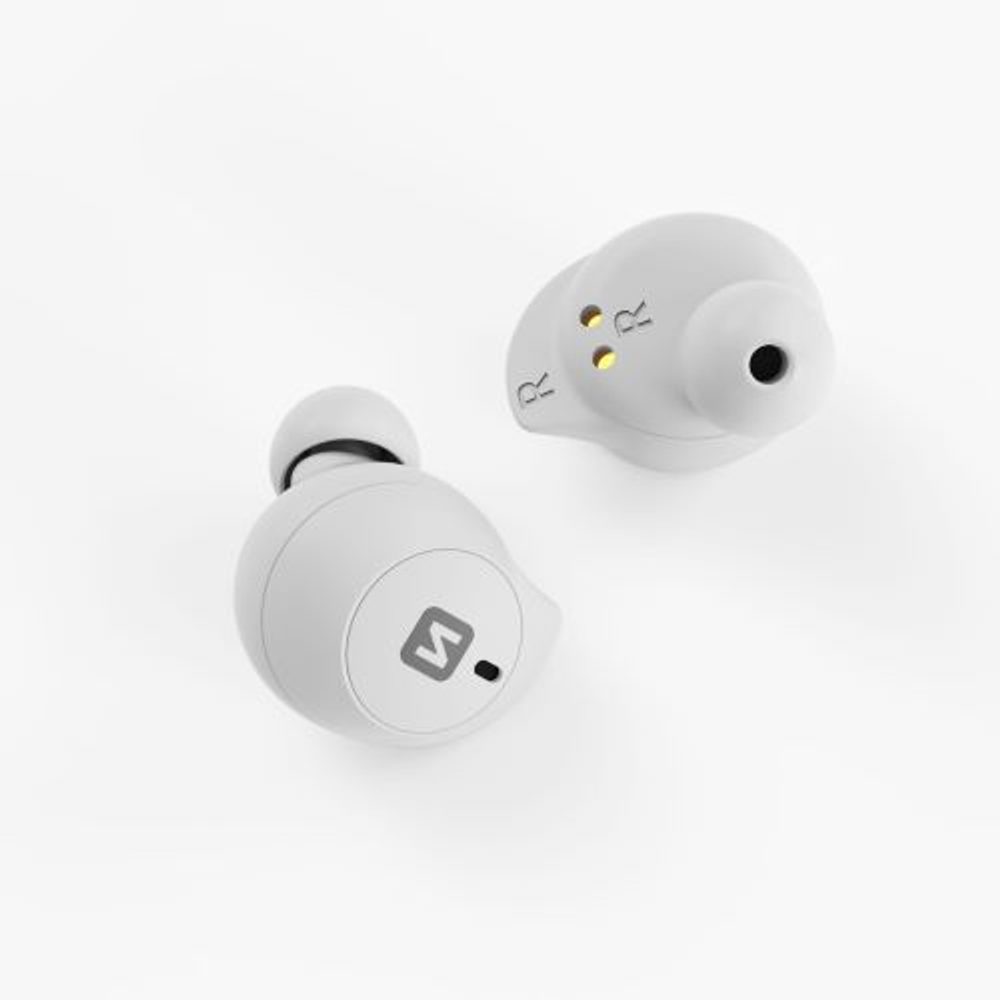 Swissten Bluetooth TWS Sluchátka Stonebuds, Bílá