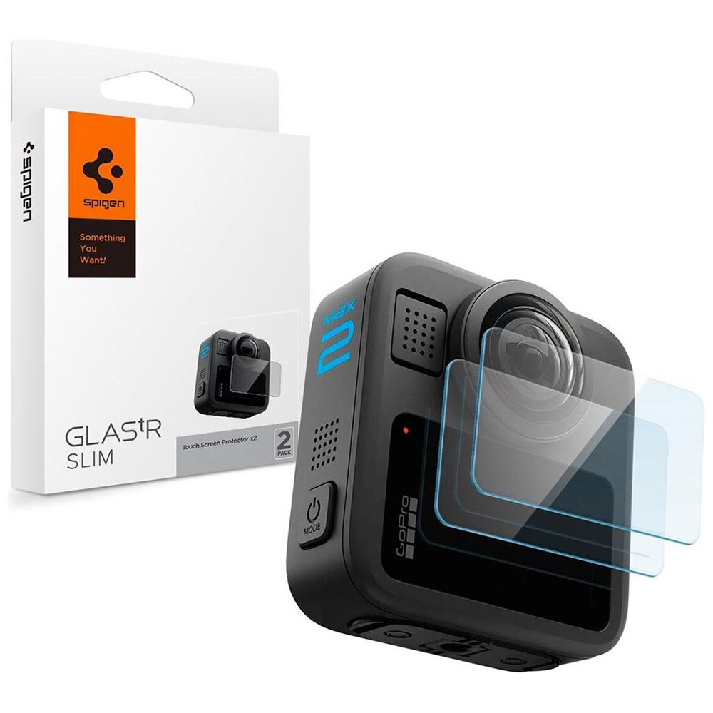 Levně Spigen Glas.tR Slim, 2 kusy, zadní ochranné sklo, GoPro Max 2