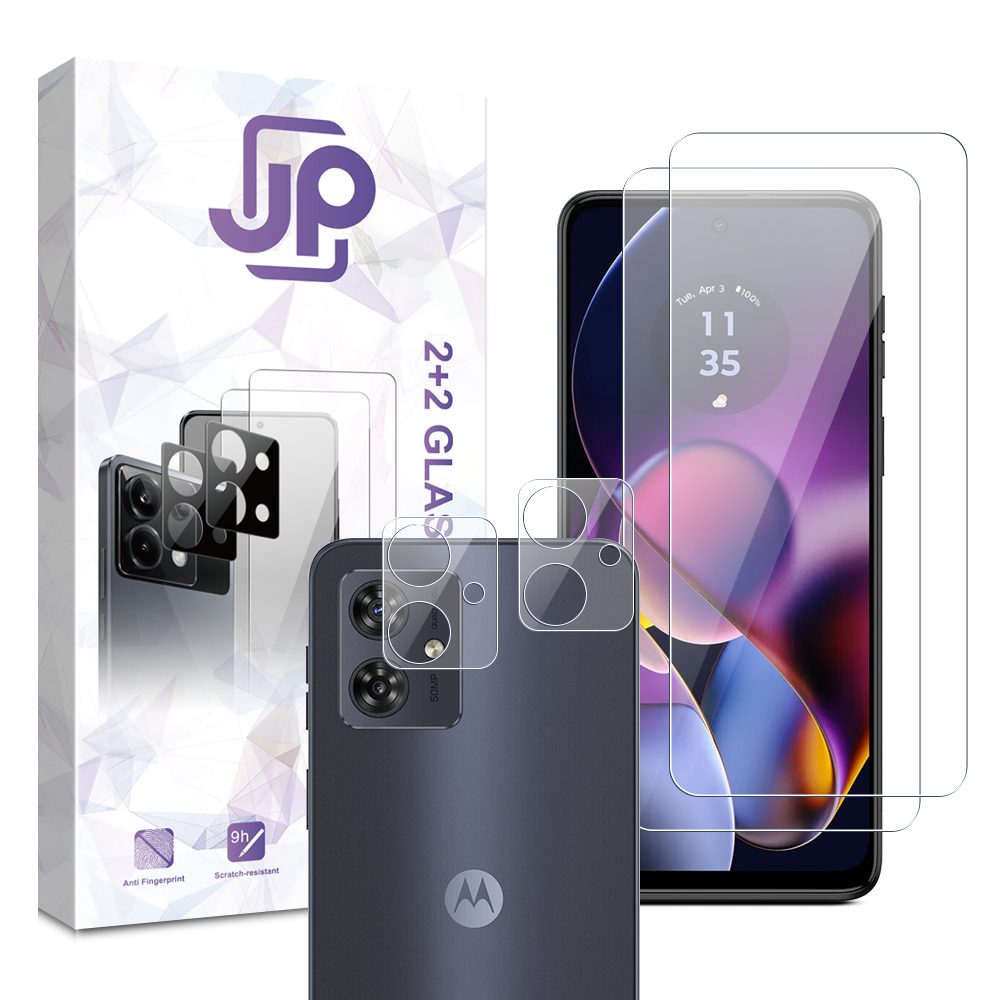 Levně JP Combo pack, Sada 2 tvrzených skel a 2 sklíček na fotoaparát, Motorola G55
