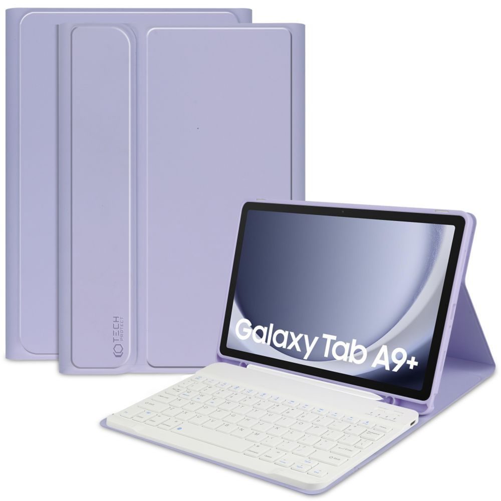 Pouzdro Tech-Protect SC Pen + klávesnice, Galaxy Tab A9+ Plus 11.0" X210 / X215 / X216, fialové